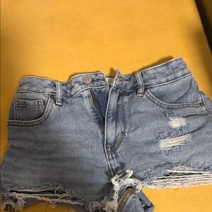 PacSun Light Blue Distressed Jean Shorts